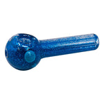 Blue Glitter Freezable Glass Pipes 5 Inches