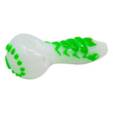 White Scorpion Glow In The Dark Pipe 4 Inches