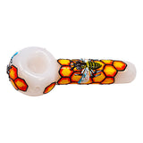 Honeybees Design Glass Spoon Pipe 5 Inches