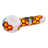 Honeybees Design Glass Spoon Pipe 5 Inches