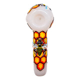 Honeybees Design Glass Spoon Pipe 5 Inches