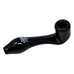 Black Crown Glass Sherlock Pipe 6 Inches