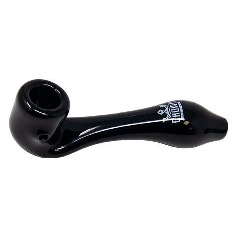 Black Crown Glass Sherlock Pipe 6 Inches