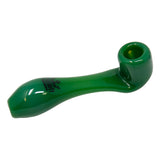 Jade Green Crown Glass Sherlock Pipe 6 Inches