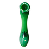 Jade Green Crown Glass Sherlock Pipe 6 Inches