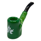 Maple Glass Jade Green Hefner Hand Pipe 5 Inches