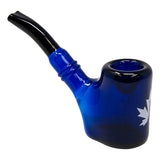 Maple Glass Blue Hefner Hand Pipe 5 Inches
