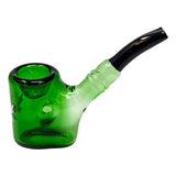 Maple Glass Green Hefner Hand Pipe 5 Inches
