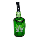 Maple Glass Green Hefner Hand Pipe 5 Inches