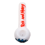 Fluorescent Pink Rick And Morty Hand Pipe 5 Inches