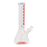 Red Supre 9mm Thick Glass Bong 14 Inches