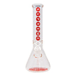 Red Supre 9mm Thick Glass Bong 14 Inches
