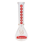 Red Supre 9mm Thick Glass Bong 14 Inches