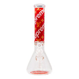 Red LV 9mm Thick Glass Bong 14 Inches
