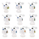 Rick N Morty Fab egg shaped Oil Glass Bong 6 Inches