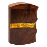 Horizontal Golden Strip Small Wooden Dugout 3 Inches