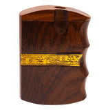 Horizontal Golden Strip Small Wooden Dugout 3 Inches