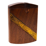 Diagonally Golden Strip Small Wooden Dugout 3 Inches