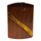 Diagonally Golden Strip Small Wooden Dugout 3 Inches
