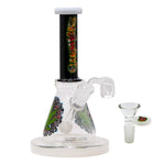 Weed Leaf Tropical Series 8 Inches Ganjavibes Dab Rig and Bong