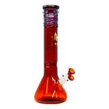 Maple Glass Amber Color Beaker Bong 14 Inches