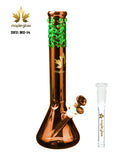 Maple Glass Amber Color Beaker Bong 14 Inches