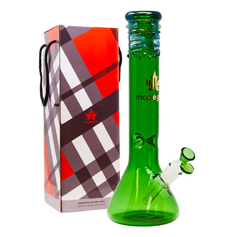 Maple Glass Green Color Beaker Bong 14 Inches