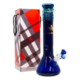 Maple Glass Blue Color Beaker Bong 14 Inches