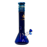 Maple Glass Blue Color Beaker Bong 14 Inches