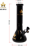 Maple Glass  Black Color Beaker Bong 12 Inches