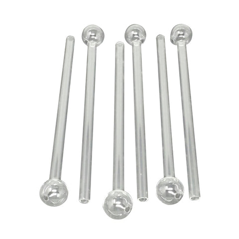 Clear Glass Oil Glass Bubble Pipe 8 Inches Box Of 12