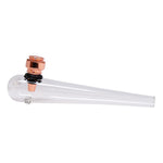 Clear Glass Pipe 5 Inches With Metal Bowl