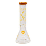 Yellow Autumn Leaves Glass Bong 12 Inches