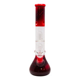Red Double Percolated 12 Inches Water Pipe