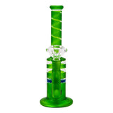 Green Mini Straight Tube Honeycomb Bong 10 Inches