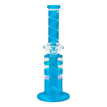 Sky Blue Mini Straight Tube Honeycomb Bong 10 Inches