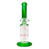 Green Mini Bent Neck Honeycomb Perc Bong 12 Inches