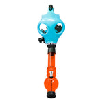 Sky Blue Glow In Dark Gas Mask Bong