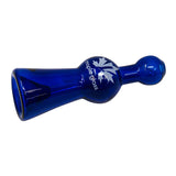 Maple Glass Blue Cobalt Glass Chillum Pipe 4 Inches