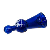 Maple Glass Blue Cobalt Glass Chillum Pipe 4 Inches