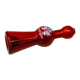 Maple Glass Amber Cobalt Glass Chillum Pipe 4 Inches