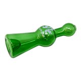 Maple Glass Green Cobalt Glass Chillum Pipe 4 Inches