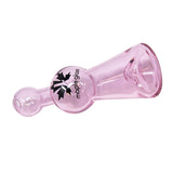 Maple Glass Pink Cobalt Glass Chillum Pipe 4 Inches