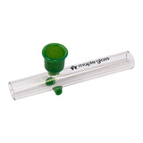 Maple Glass Jade Green Glass Pipe 4.5 Inches