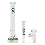 Teal Green Karma Series 9mm Thick Beaker 18 Inches Bong By Soul Glass
