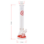 Red Karma Series 9mm Thick Beaker 18 Inches Bong By Soul Glass