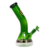 Green Specter Series 12 Inches Bent Neck Beaker Bong by Soul Glass