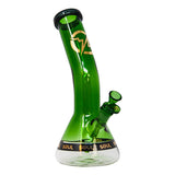 Green Specter Series 12 Inches Bent Neck Beaker Bong by Soul Glass