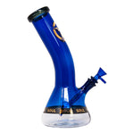 Blue Specter Series 12 Inches Bent Neck Beaker Bong by Soul Glass