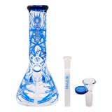 Blue Darkweb Series Spider Glass Beaker Bong 12 Inches